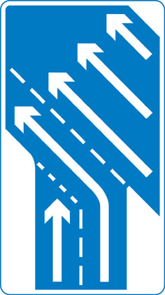 Information-sign-traffic-joining-right-hand-slip-road