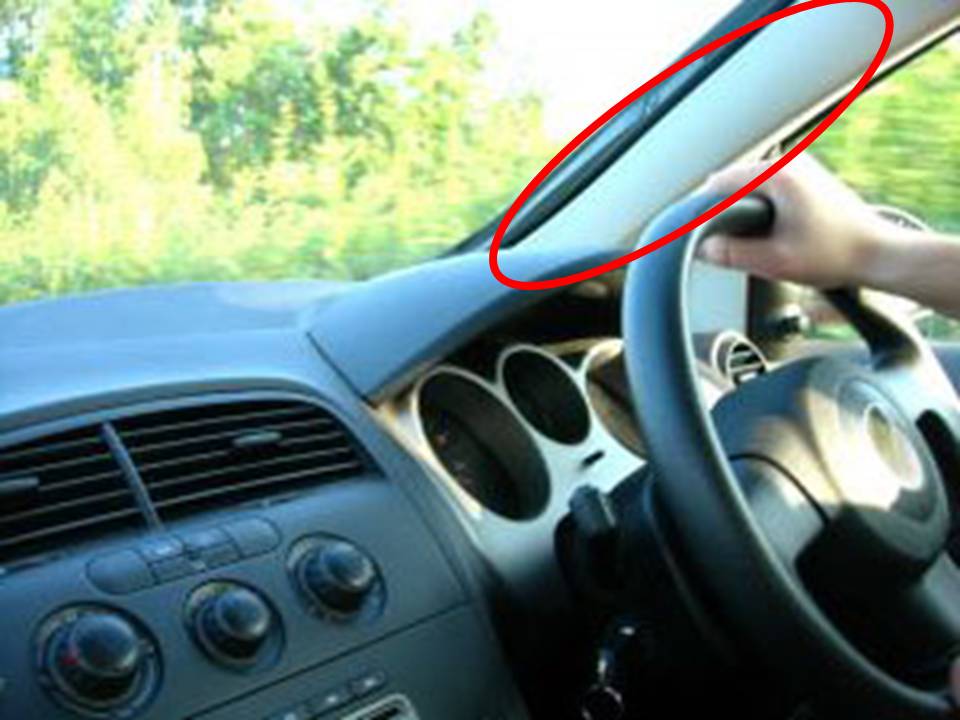When do windscreen pillars cause a serious obstruction to your view